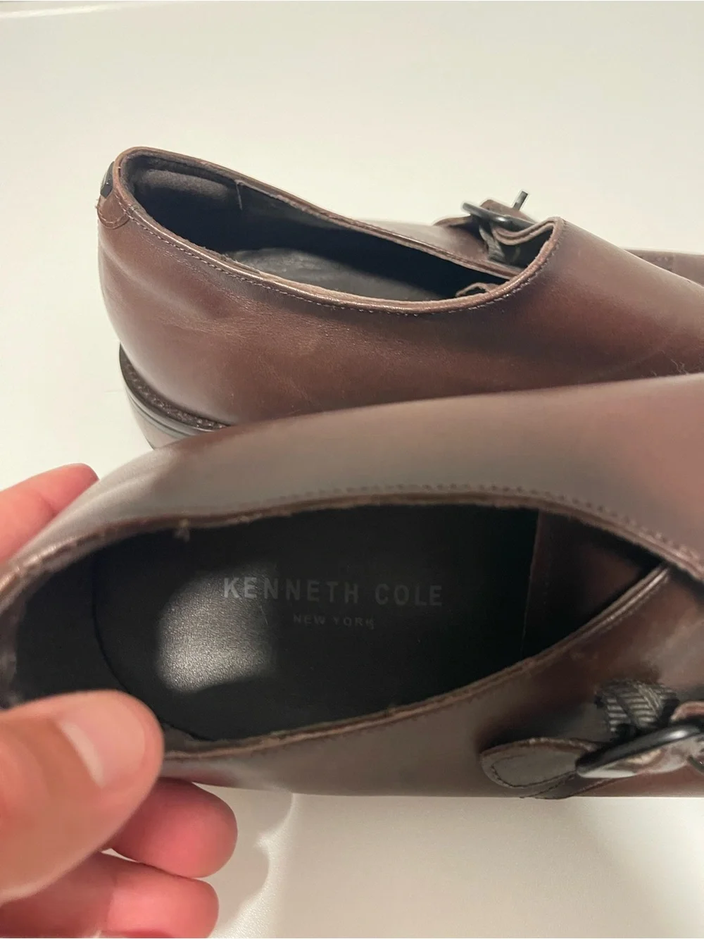 Kenneth Cole Men's Single Monk Strap Oxfords in Brown Size: 11 US